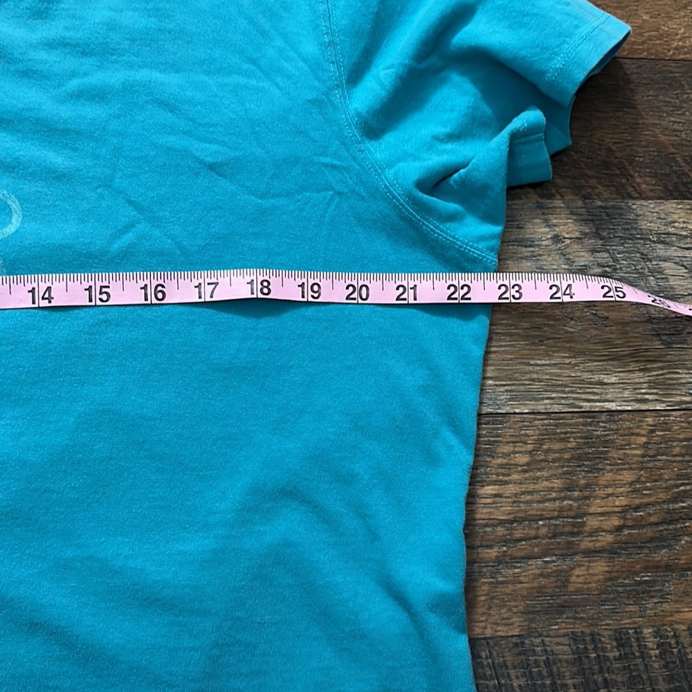 Life is good daisy flower tshirt turquoise color Sz XL - Picture 5 of 5